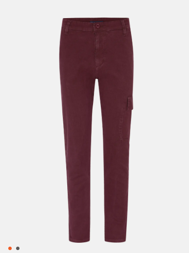 Red Cotton Taaga Man Slim Fit Chinos